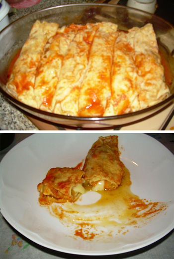 Cannelloni di crepes ai peperoni - Ricetta