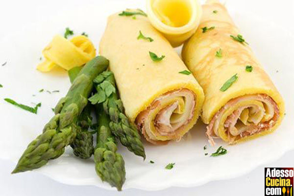 Crespelle al prosciutto e formaggio - Ricetta