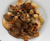 Scaloppine con funghi champignon