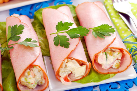 Involtini di prosciutto e verdure