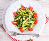 Penne zafferano e rucola