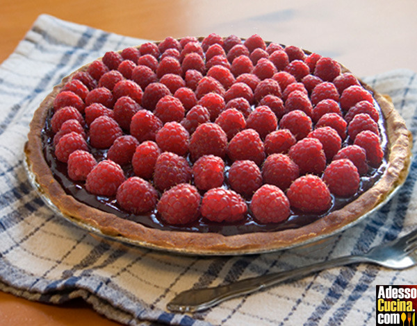 Crostata cioccolata e lamponi di Giò - Ricetta