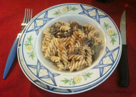 Fusilli al radicchio e asiago - Ricetta