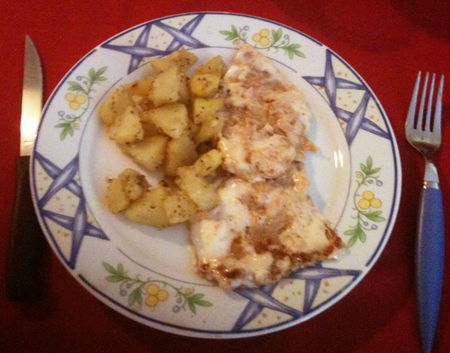 Scaloppine al mascarpone e vino ros