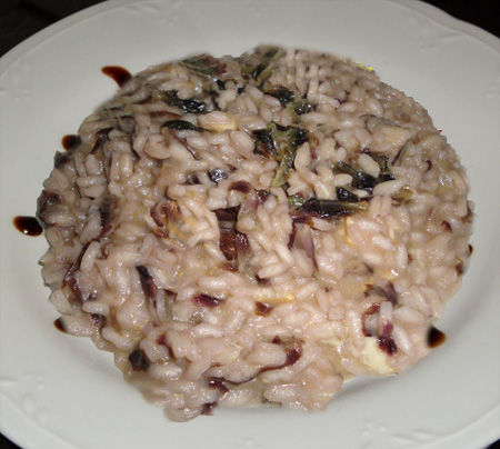 Risotto alla provola e radicchio