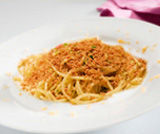 Bucatini con bottarga e cannellini