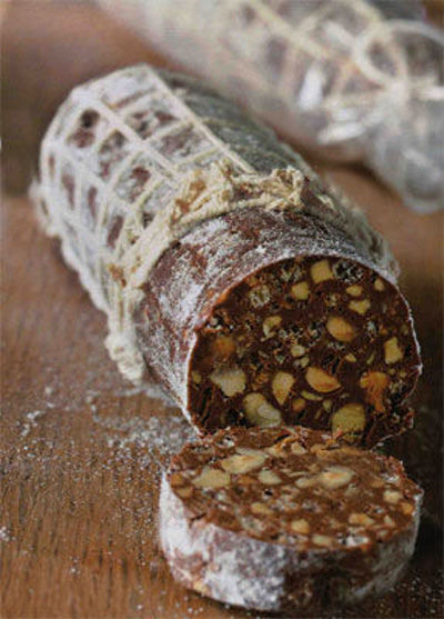 Salame di cioccolato alle nocciole - Ricetta