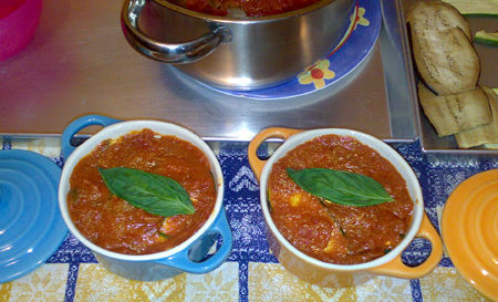 Cocotte di melanzane, zucchine e scamorza