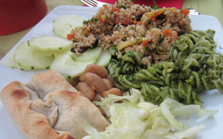 Fusilli in crema verde