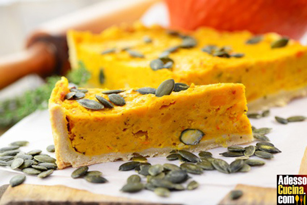 Torta salata zucca e caprino - Ricetta