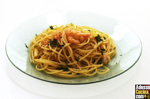 Spaghetti ai gamberi e zenzero