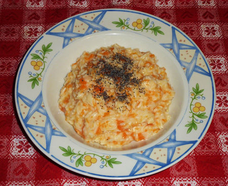 Risotto con zucca e semi di papavero - Ricetta