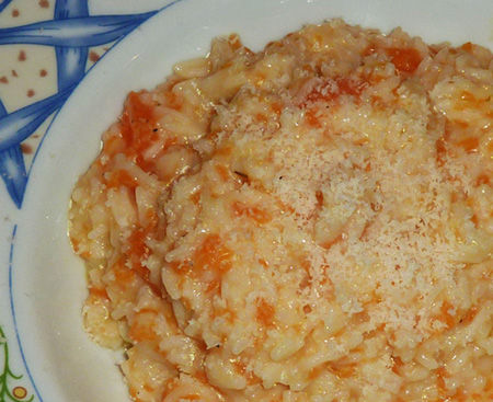 Risotto alla zucca e panna - Ricetta