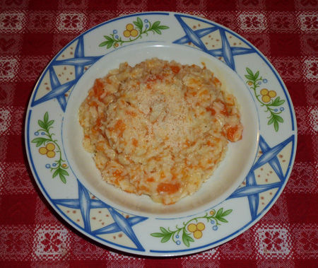 Risotto alla zucca e panna