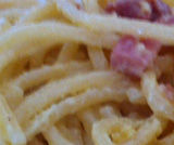 Spaghetti alla Carbonara e panna