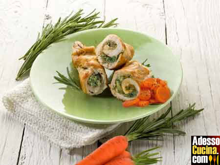 Roll di tacchino con ripieno di verdure