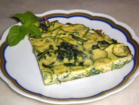 Frittata al tarassaco zucchine e menta