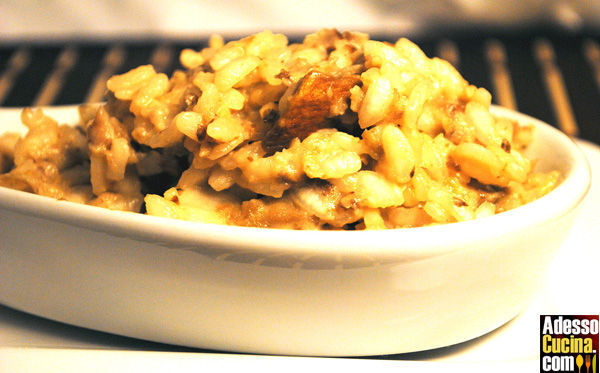 Risotto al forno con melanzane