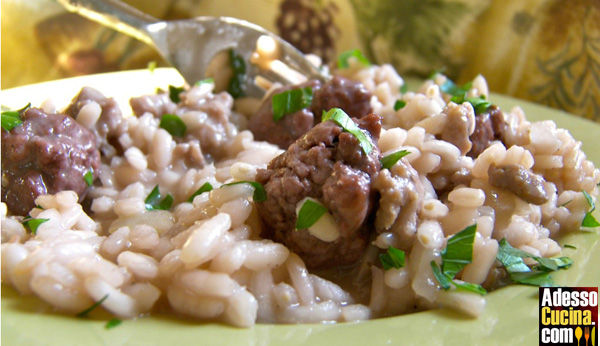 Risotto alla grappa e salsiccia