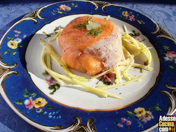 Abbracci di sogliola e salmone