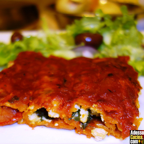 Cannelloni con tofu e spinaci