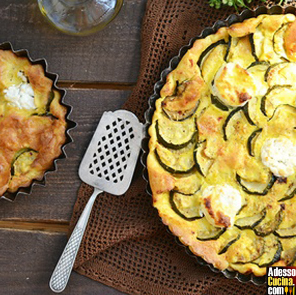 Clafoutis di zucchine e formaggio di capra