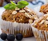 Muffin ai mirtilli e fiocchi di avena