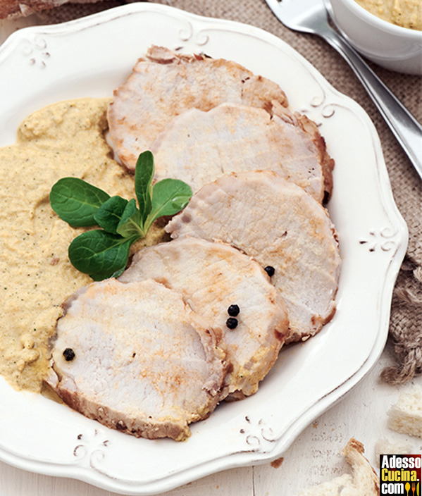 Arrosto di vitello alla crema di cipolle