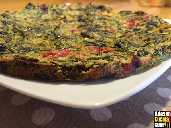 Frittata senza uova con cime di rapa