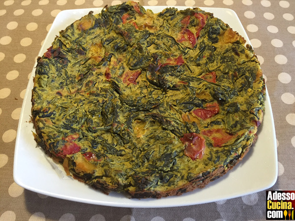 Frittata senza uova con cime di rapa