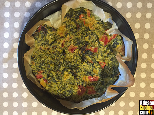 Frittata senza uova con cime di rapa