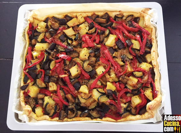 Torta salata di verdure con cumino e curcuma