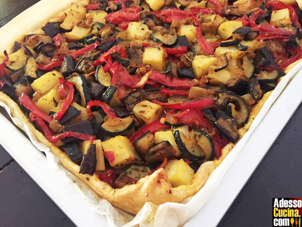 Torta salata di verdure con cumino e curcuma