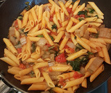 Penne con coste e pomodoro