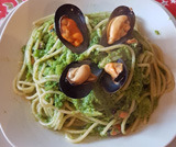 Spaghetti con crema di cime di rapa...